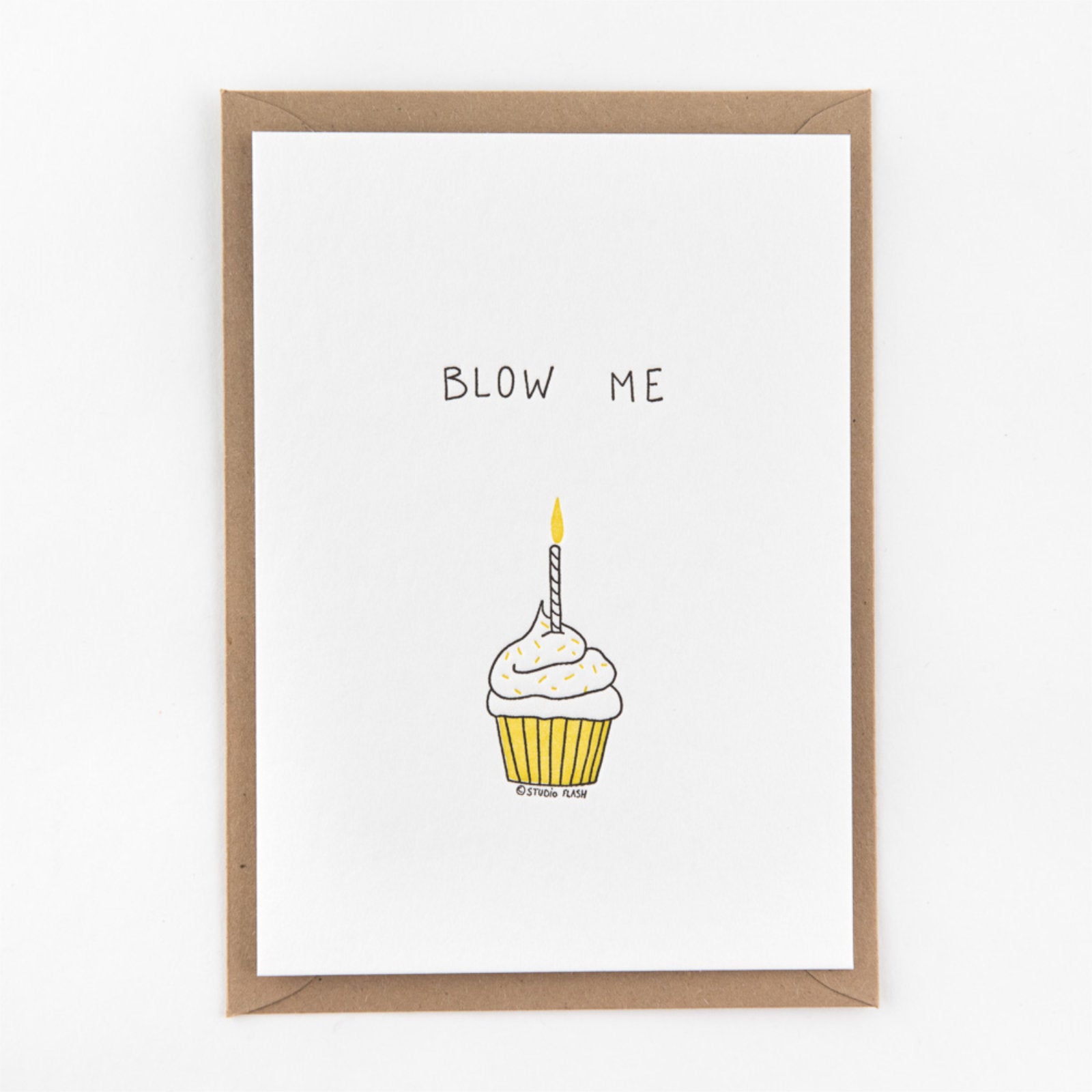 Blow Me - Letterpress Karte