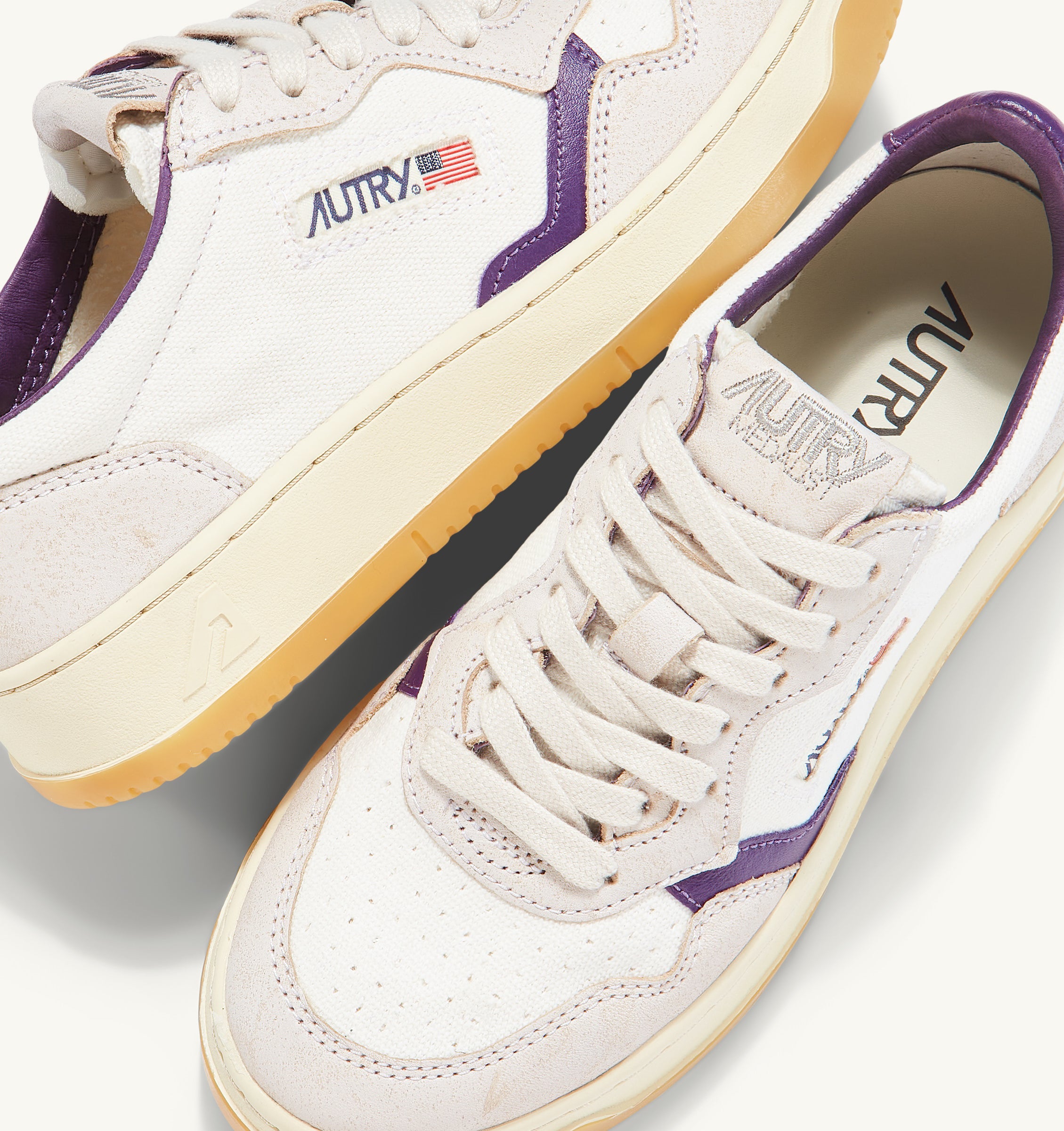 AUTRY Women Medalist DS04 - canvas/sand WHT/PRPLAK