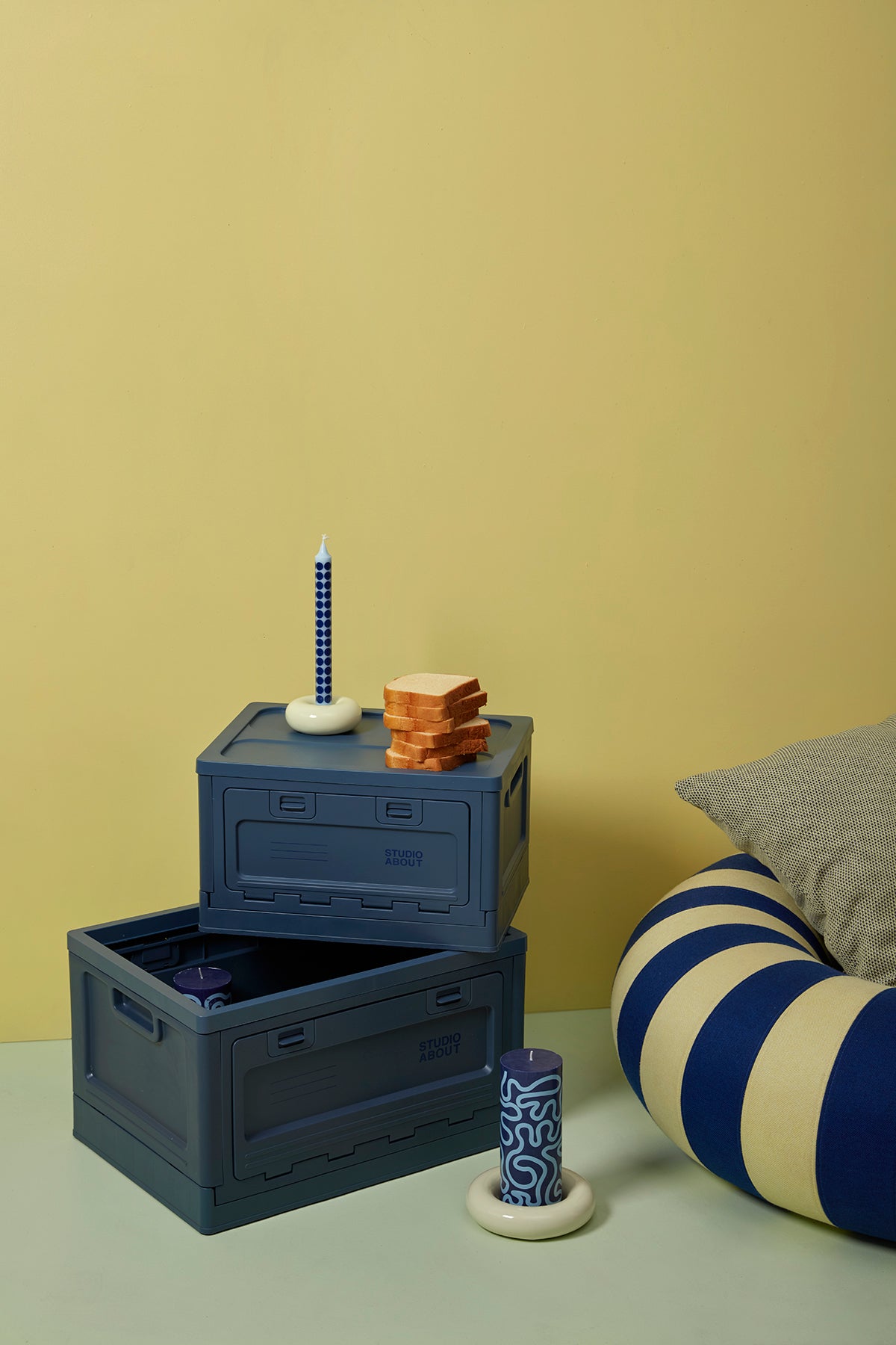 stapelbare Aufbewahrungsbox "Large Dark Blue"
