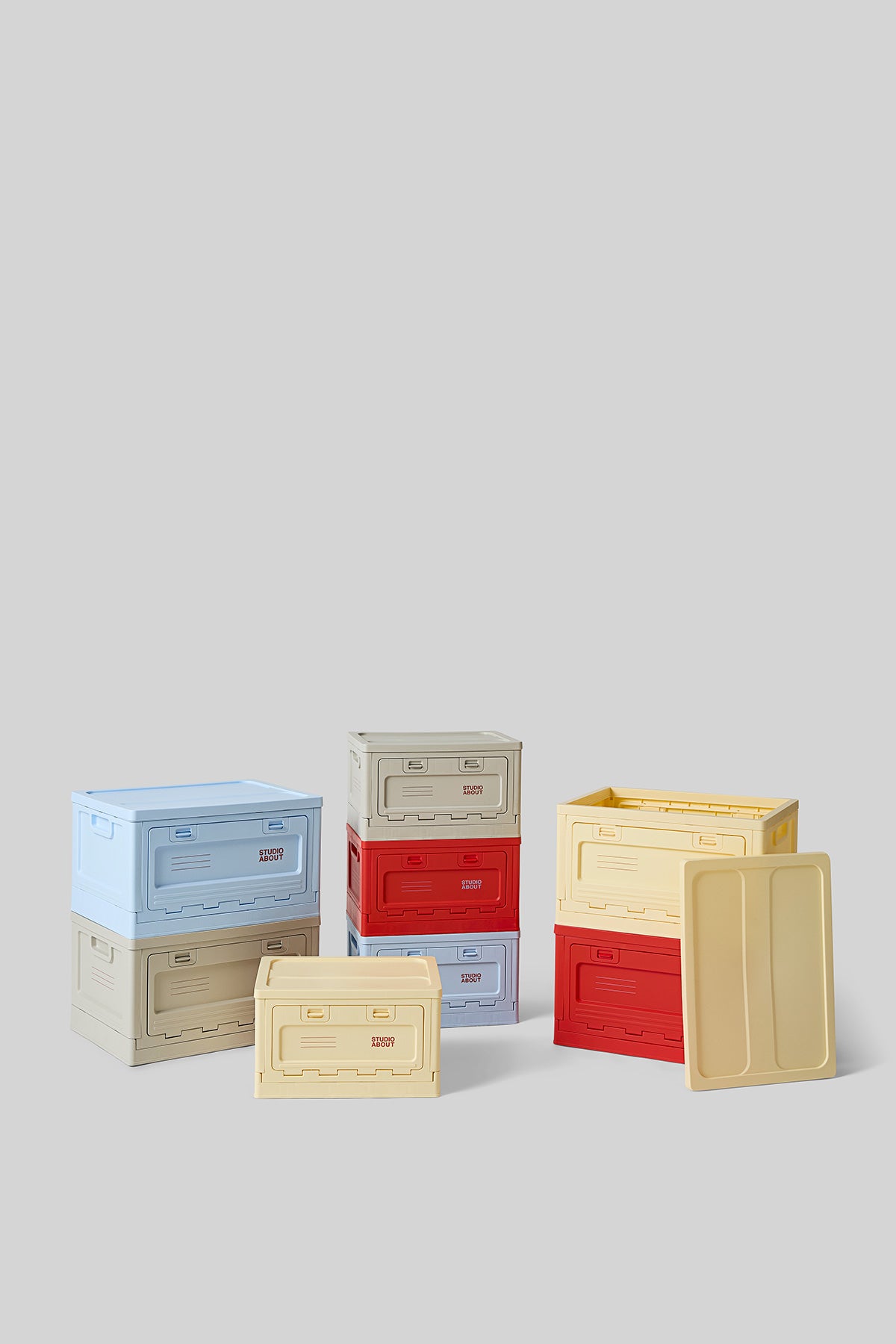 stapelbare Aufbewahrungsbox "Large Light Yellow"