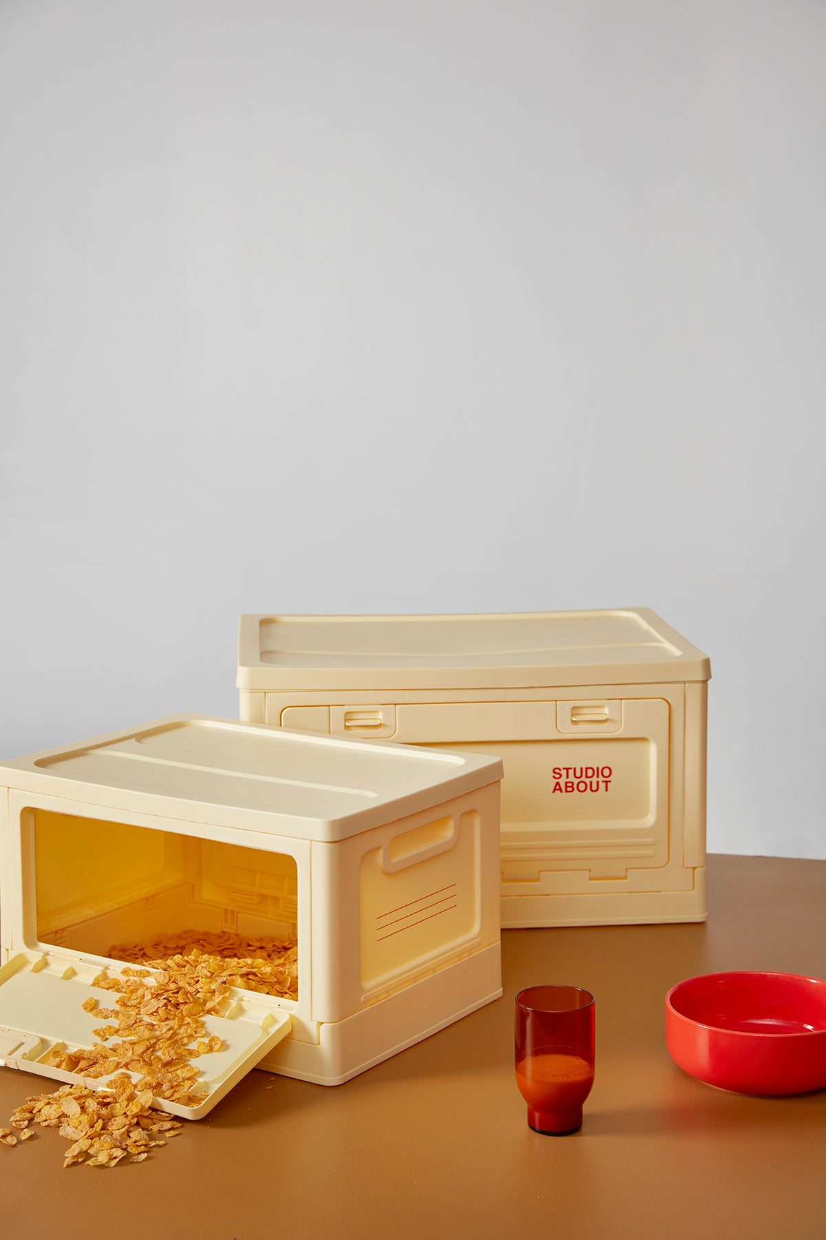 stapelbare Aufbewahrungsbox "Large Light Yellow"