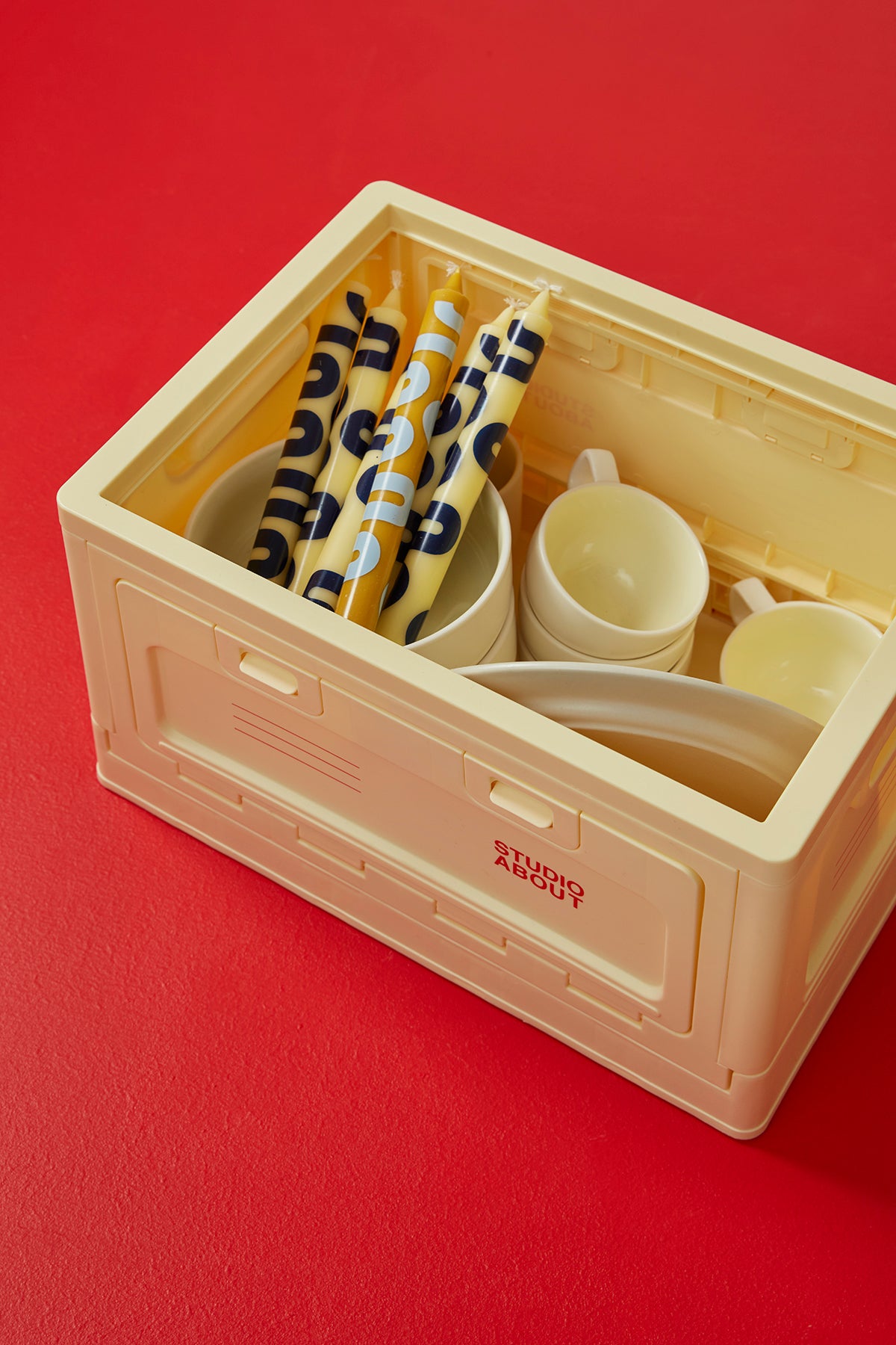 stapelbare Aufbewahrungsbox "Large Light Yellow"