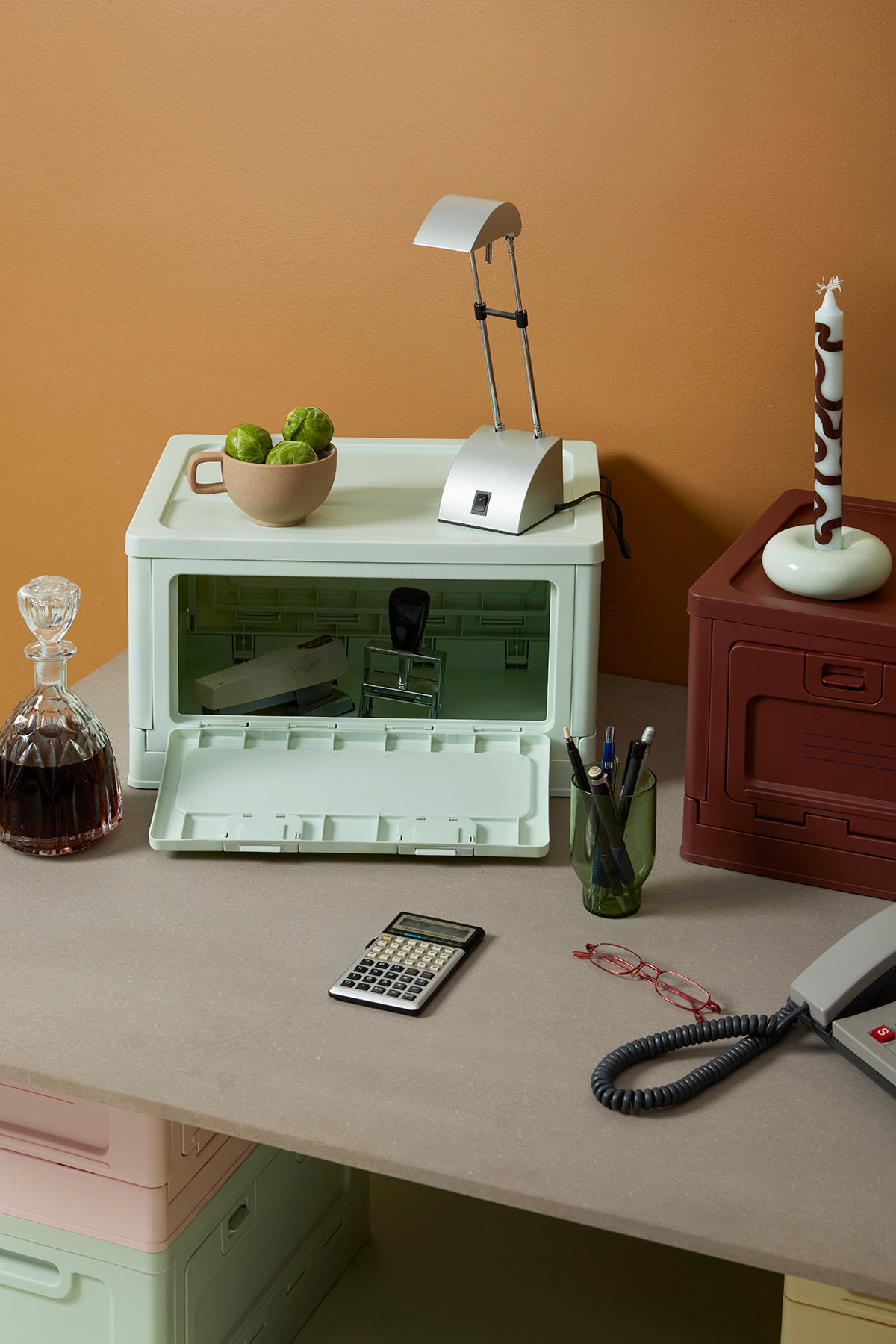 stapelbare Aufbewahrungsbox "Medium Mint"