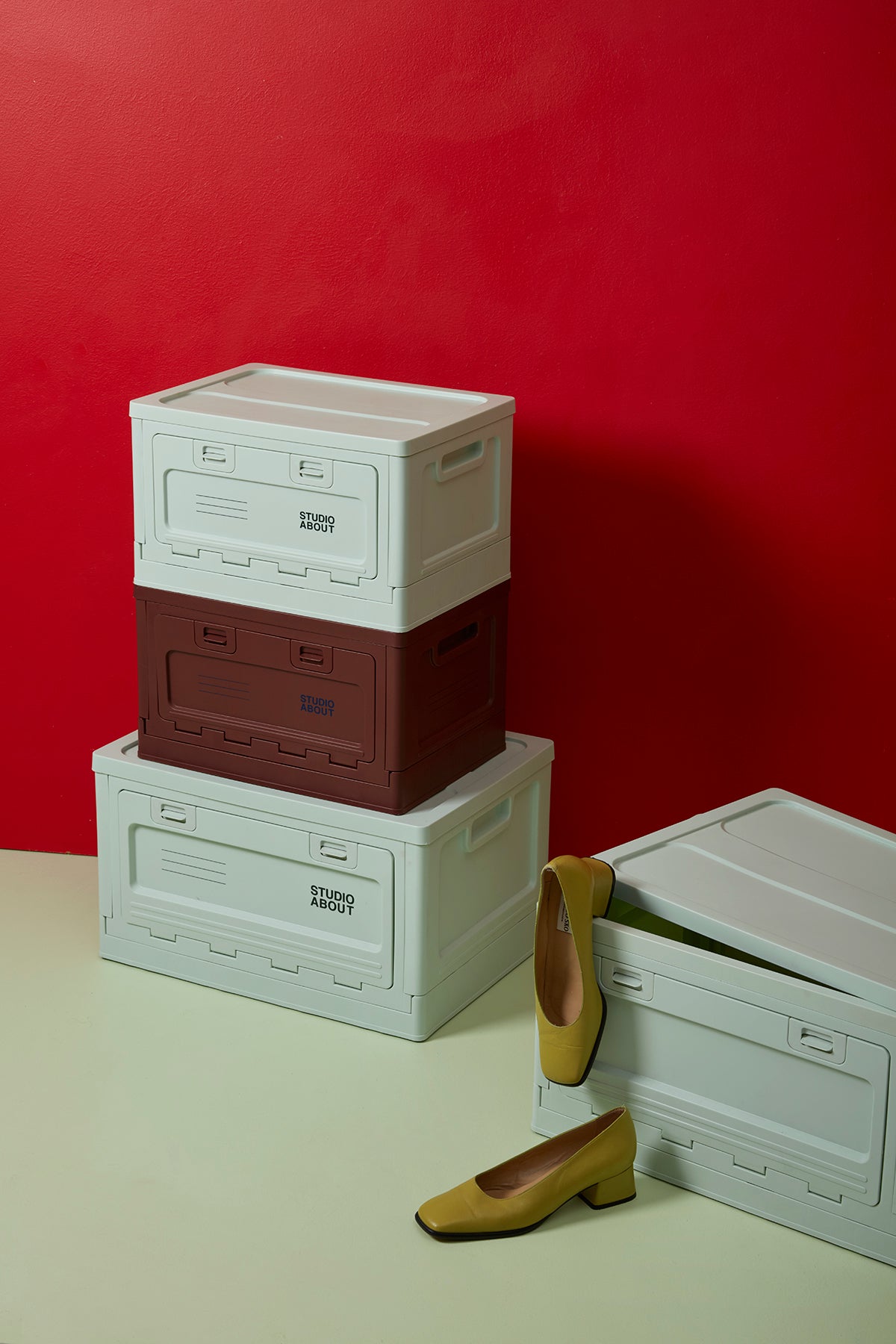 stapelbare Aufbewahrungsbox "Medium Mint"