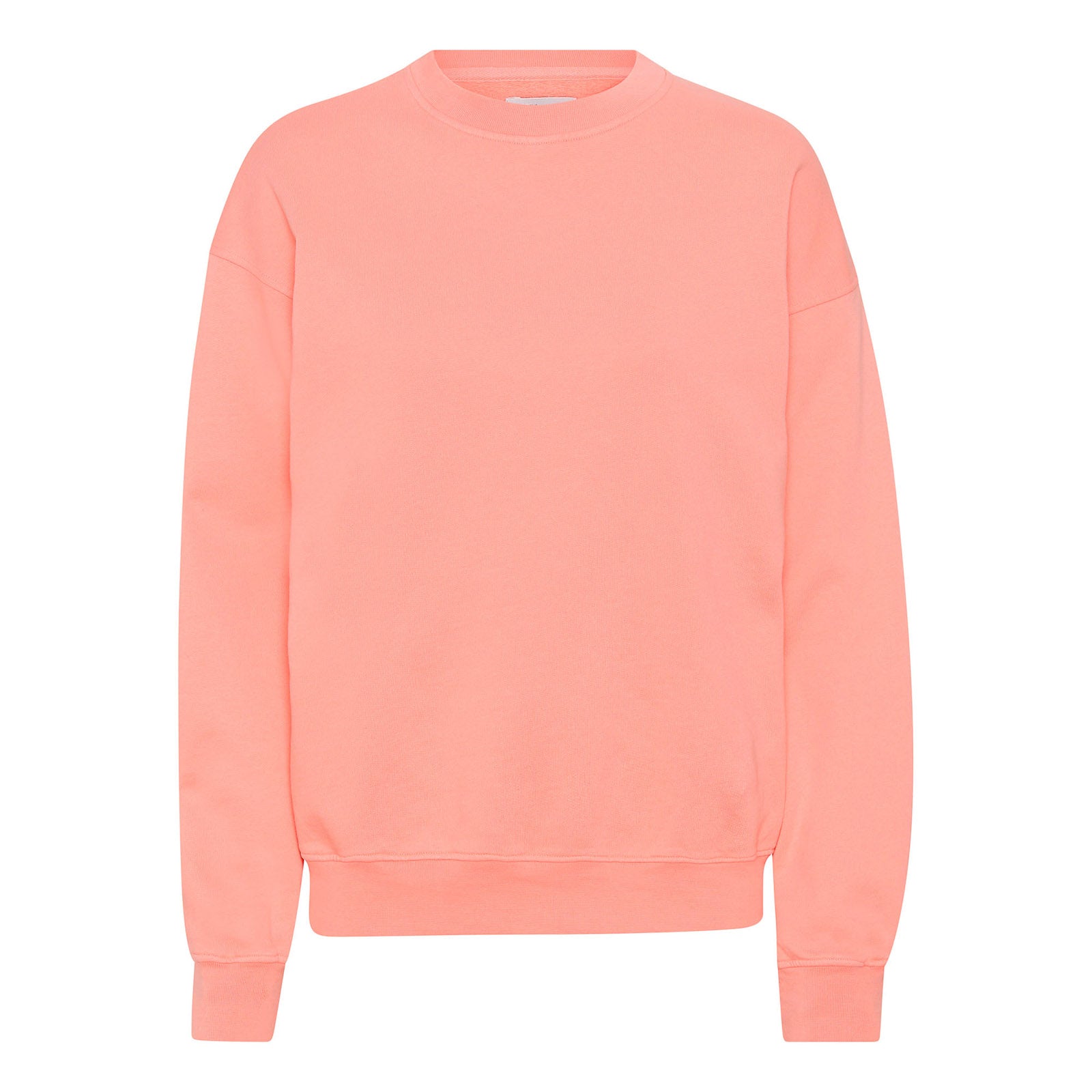 Organic Oversized Crew - bright coral