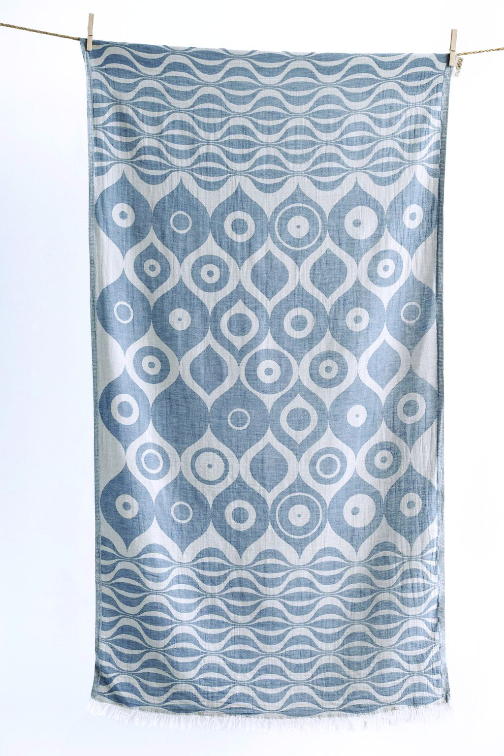 Beach Towel „Frangocastello" Blue Jean 90x180cm