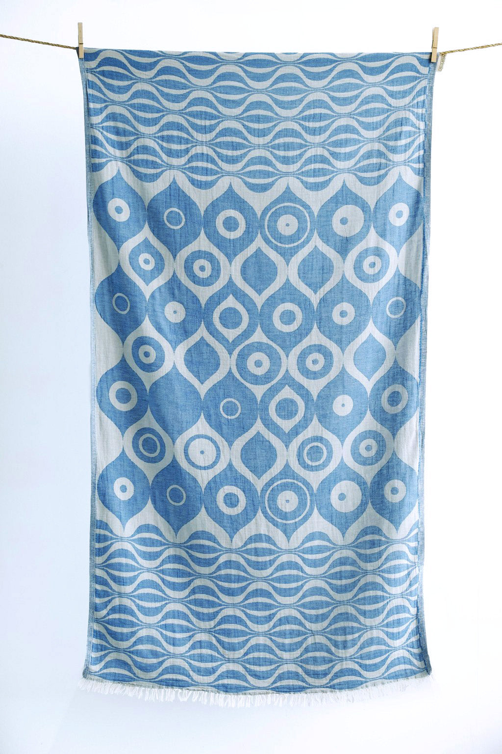 Beach Towel „Frangocastello" Pearl Blue 90x180cm