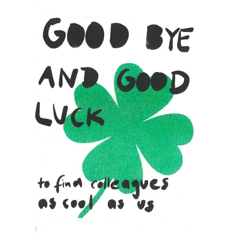Good Bye And Good Luck - Klappkarte