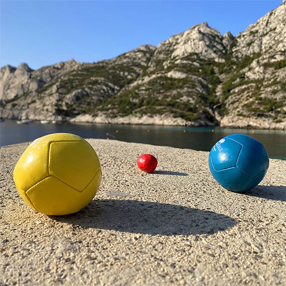 Petanque Boule - yellow/blue