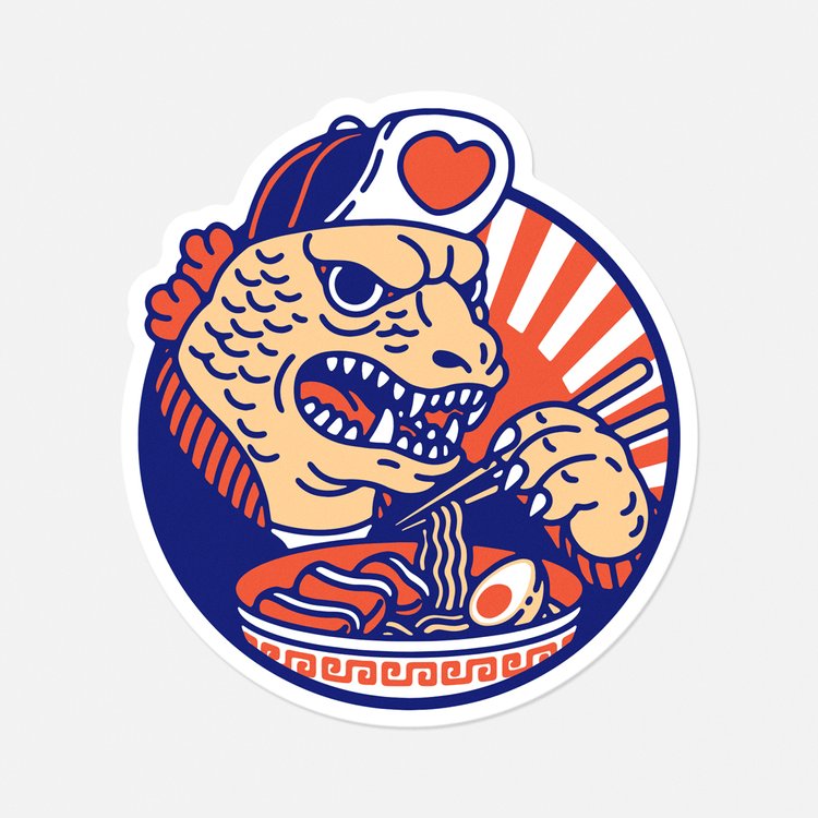Kaiju Dino - Vinyl-Sticker