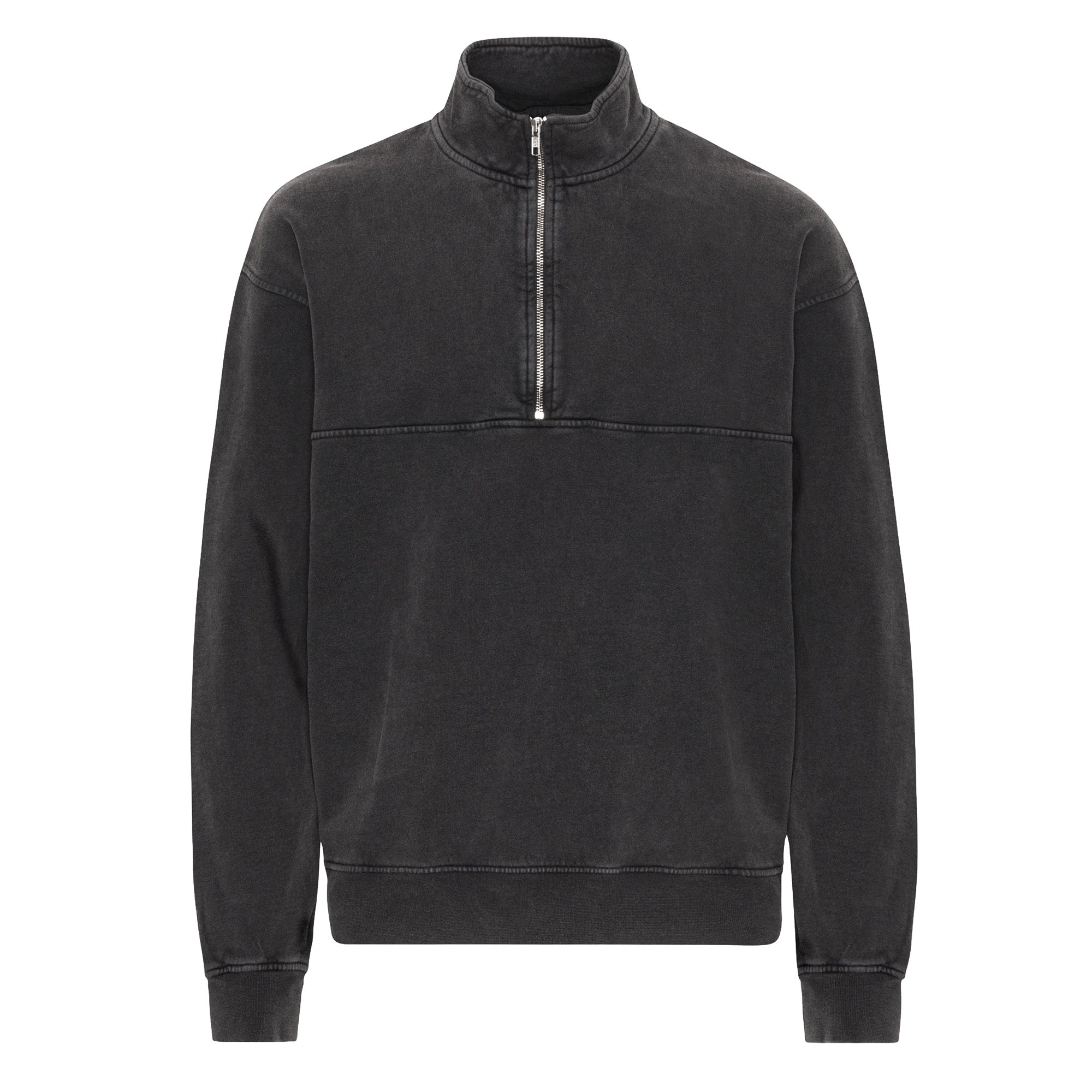 Organic Quarter Zip - faded black