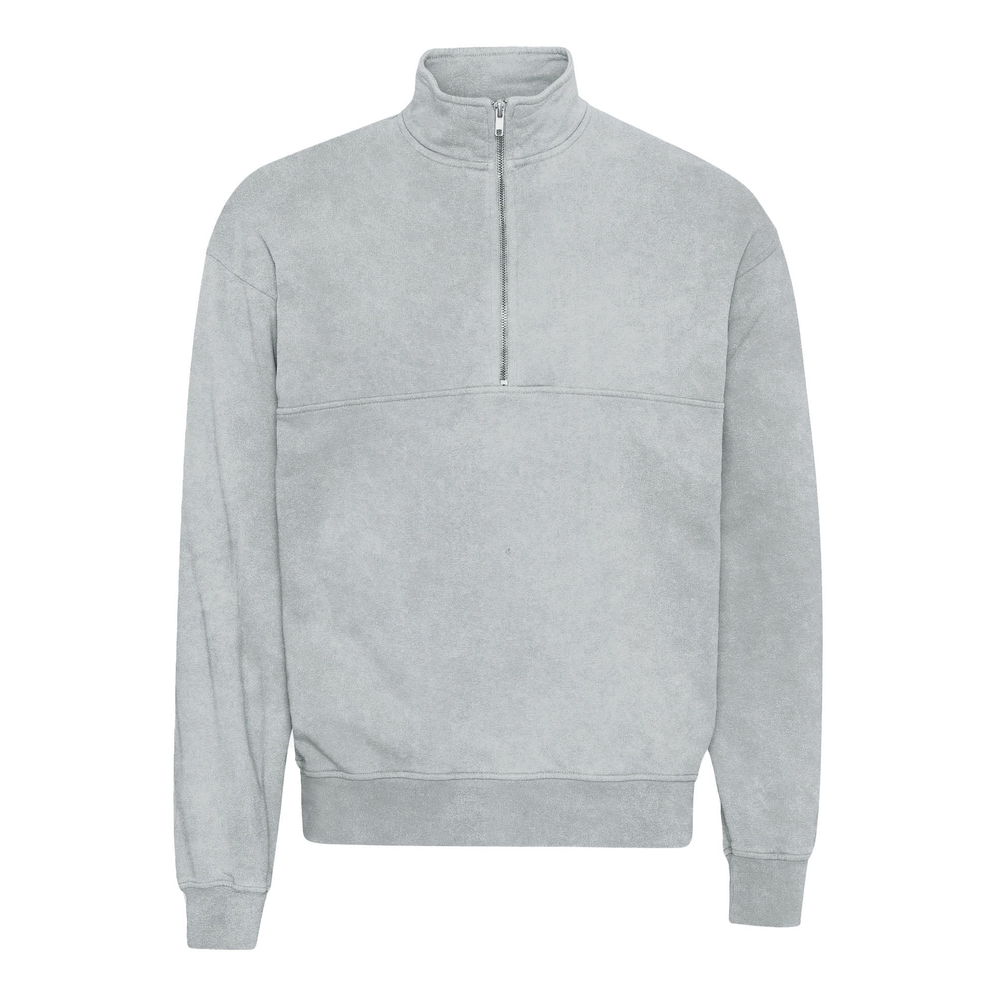 Organic Quarter Zip - faded grey