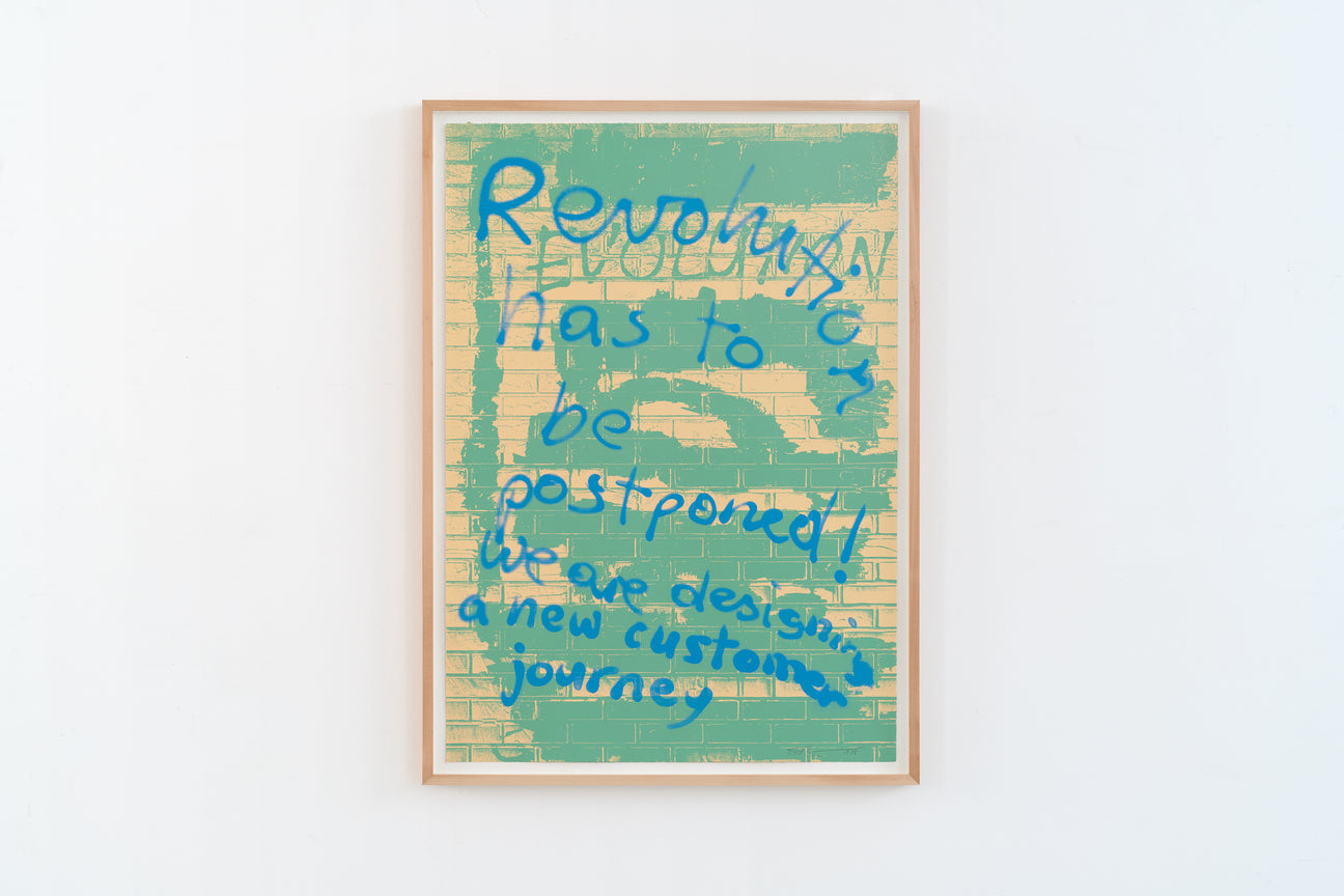 Siebdruck - POSTPONED REVOLUTION 70 x 100 cm