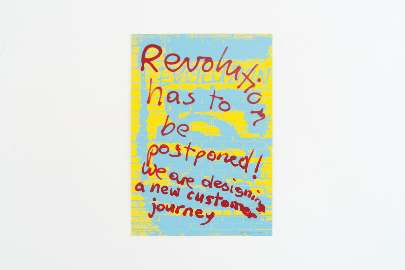 Siebdruck - POSTPONED REVOLUTION 70 x 100 cm