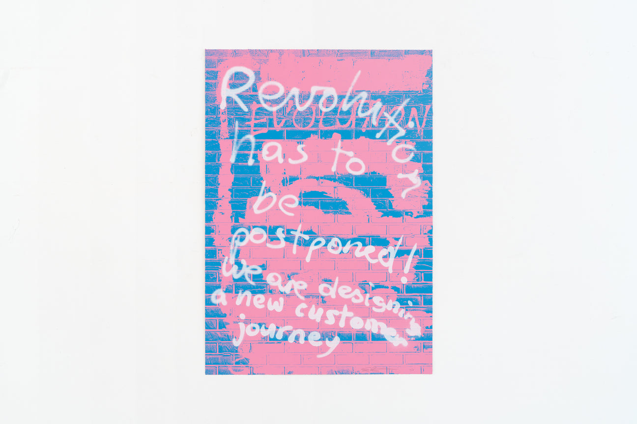 Siebdruck - POSTPONED REVOLUTION 70 x 100 cm