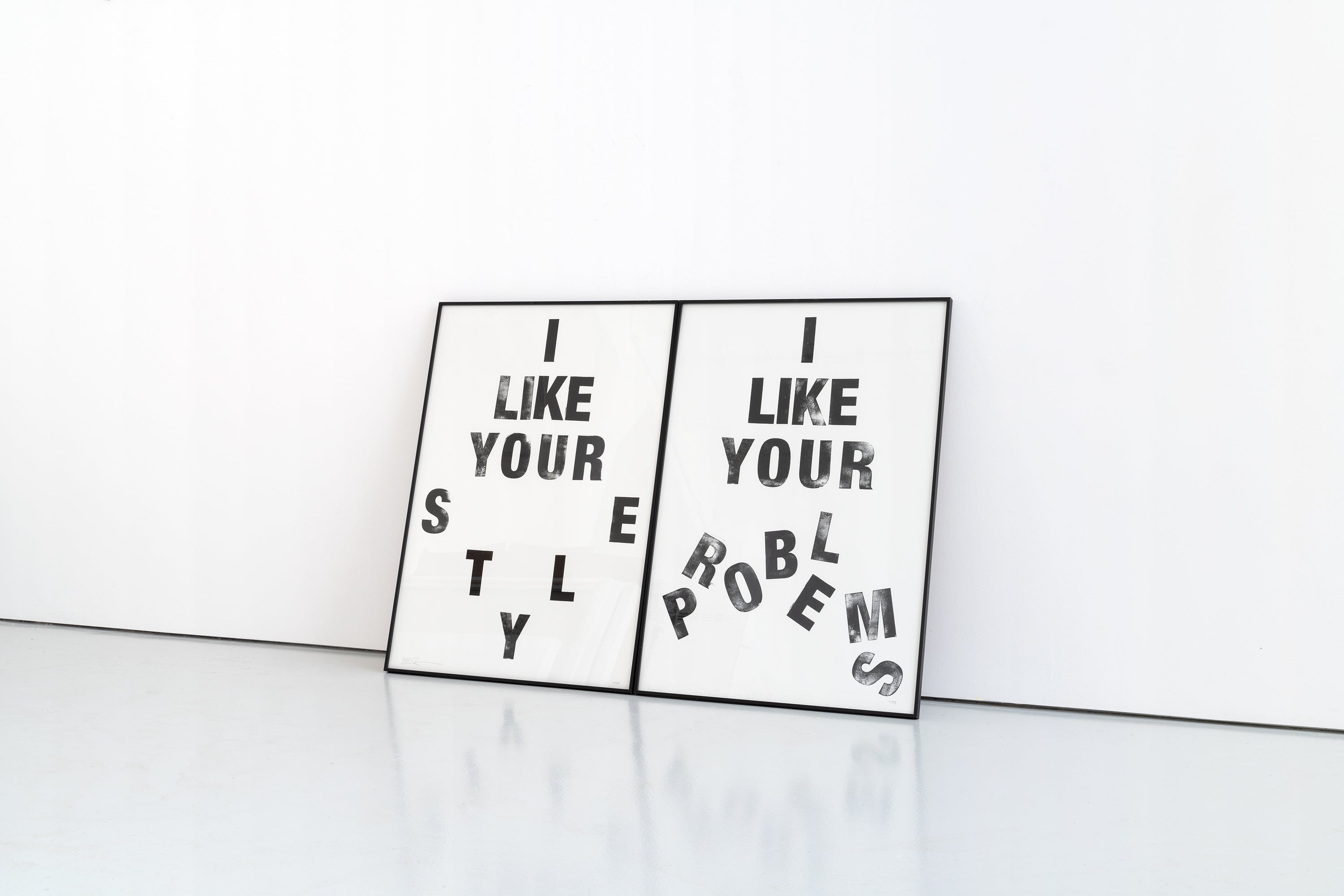 Siebdruck - I LIKE YOUR STYLE / PROBLEMS 2 x 70 x100 cm